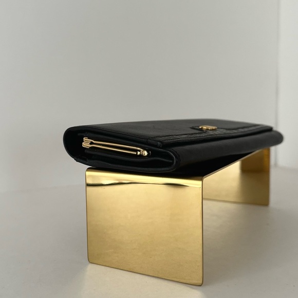 Céline Triomphe WOC, Reptile and Lambskin Leather Wallet en Noire - Picture 3 of 16